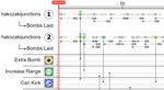 Bombalytics: Visualization of Competition and Collaboration Strategies of Players in a Bomb Laying Game